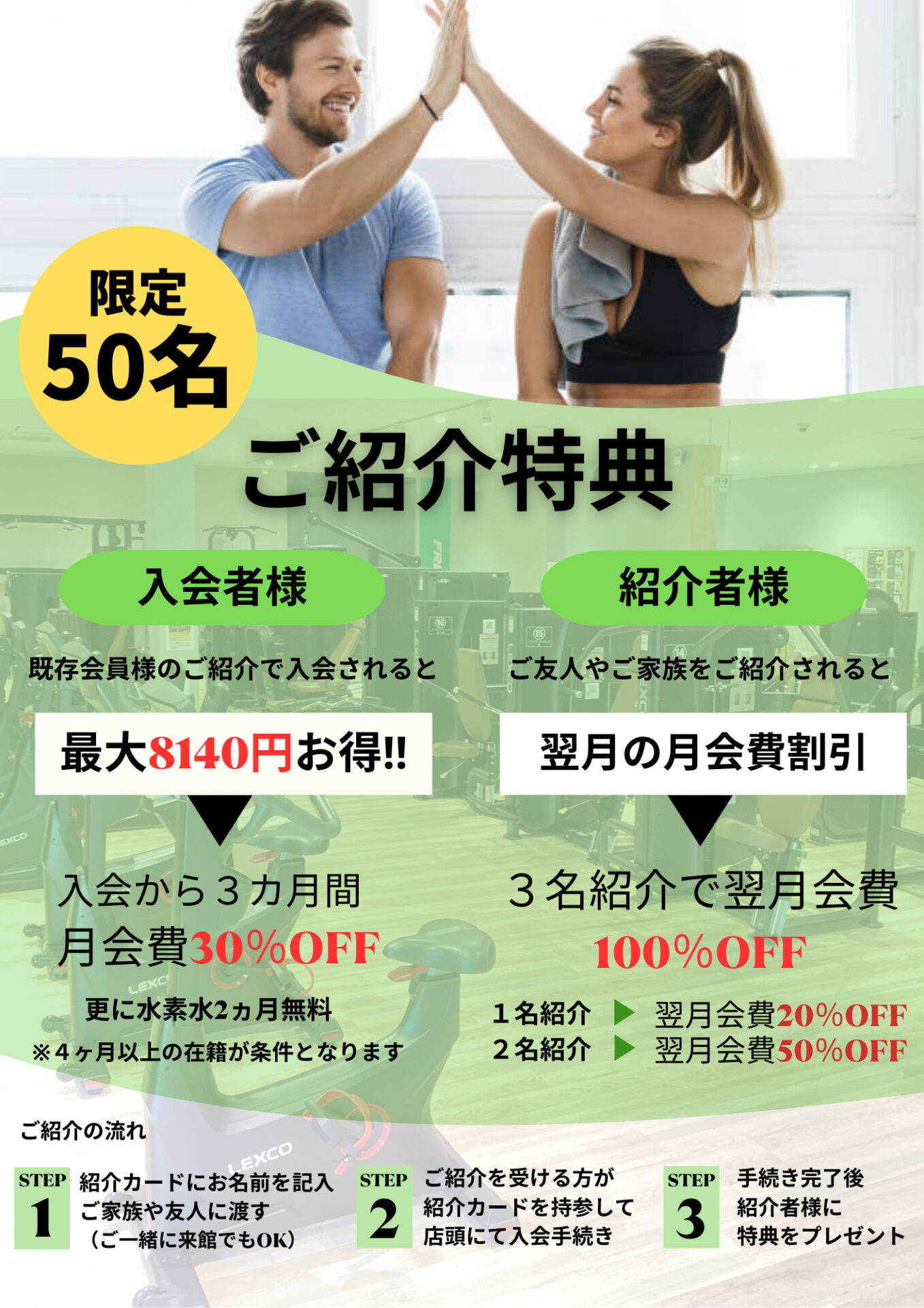 ご紹介特典を始めました‼